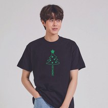 키밍 소나무 성탄절 그래픽 캐쥬얼 반팔티
