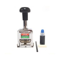 (Atom) 아톰 자동 넘버링 6단 ANS-70 숫자인쇄기 거래명세서번호, 실버, 블랙