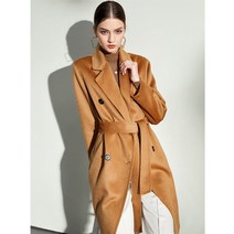 양털후리스워터 리플 양면 모직 캐시미어 코트 여성용 의류 가을 겨울