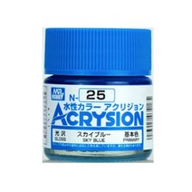 군제 아크릴 도료 N025 아크리존 스카이 블루 유광 10ml