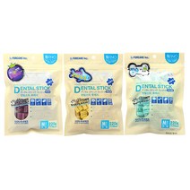 포켄스 덴탈스틱 큰별 200g 3종 1세트+랜덤간식5개, 1set, 칼슘M+오메가3M+블루베리M