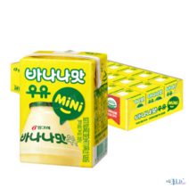 빙그레 바나나우유 바나나맛 우유 미니 120ml 24개, 빙그레 바나나맛 우유 120ml 24개