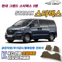 현대 그랜드 스타렉스 5밴 확장형 코일매트 차량용 바닥매트 티오피카매트, 2열만(풀확장형), 그레이, 그랜드 스타렉스 5밴 [2007~]