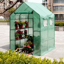 간이비닐하우스 실외 옥상 다육이 비닐 온실 가든 차양막, 단일-투명