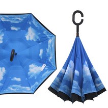 오너클랜 키밍 스마트 거꾸로 우산 장우산 구름하늘