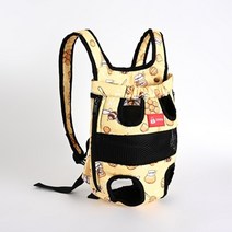 강아지슬개골보호대 쓸개골 무릎 다리 관절 고관절 탈구 보호대 럭셔리 애완 동물 배낭 캐리어 귀여운 작은 중형 동물 개 고양이 집 밖의 여행 수송 나르는 어깨 앞 뒤 가방 생성물, 노란 벌, l