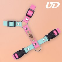 UDOG 글리터 H형 강아지 하네스 가슴줄, 8.민트/핑크