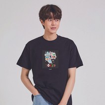 키밍 일본 도쿄 반팔티 데일리 그래픽