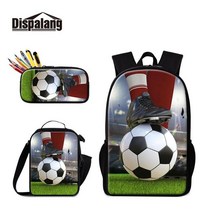 보냉백 마끼다 쿨러 배달가방 아이스박스 소프트 Dispalang Footballs 학교 배낭 소년 쿨러 가방 점심 연, 14 3 PCS Set14