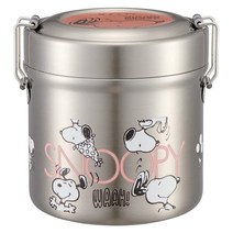 스누피 어썸 스텐 2단 보온 도시락통 600ml 항균 런치박스