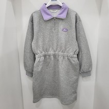 에꼴리에 포인트 카라 반집업 기모원피스 (20D1853)