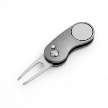 스텐 접이식 골프 그린 보수기 잔디 디봇 수리기 마커 정리기 디봇틀 보수 GRAY