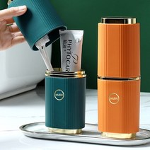 CKLIVING 휴대용 칫솔 케이스 거치대 치약 면도기 통 꽂이 걸이 양치컵 보관함 보관통 욕실소품, 오렌지