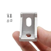 [케이로] 371901 2020 실버 및 블랙 알루미늄 프로파일 커넥터 세트 MGN 3D 프린터 20 시리즈 압출 프레임 6mm 슬롯, 6 sets, 은