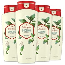 [정품] Old Spice 남성용 바디 워시 각 473mL 4팩 쿨링 민트 활력