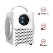 4K빔프로젝터 안드로이드 9.0 프로젝터 풀 HD 1080P LED 와이파이 비디오 스마트 TV 박스 홈 시어터 시네마 미러 영화 비머, [08] android PR008, [04] 영국 플러그