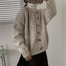 가디건 자켓 여성 JACKET 코튼 코디 재킷 빅사이즈 원피스위에입는 검정 5xl 120 니트 쟈켓 잠바