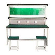 정전기 방지 테이블 검사 램프 전자 수리 조립 공장 작업대 F 73, 서랍 포함 100x80x75x160