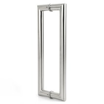 도무스 강화도어손잡이 G209SS(25X340) 2홀 유리문 현관 중문 가마찌 문손잡이 미닫이 여닫이 핸들, 목문철문용(51~80mm)