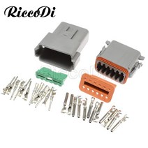 1-10Kits Deutsch DT 시리즈 2/3/4/6/8/12 핀 방수 전선 커넥터 자동차 모터 트럭 22-16AWG, [05] 12Pin Connector Set, [03] 10Sets