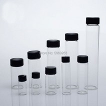 유리 샘플 바이알 2mL-60mL 실험실 시약 병 화학 실험용 작고 투명한 약병, 4ml 100pcs