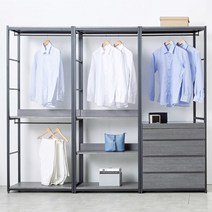 워너비 2400 4단서랍 행거 드레스룸 세트, 단품