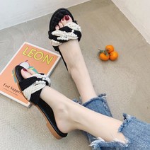 유컬리 꽈배기진주 여성뮬 뮬슬리퍼 여성뮬슬리퍼