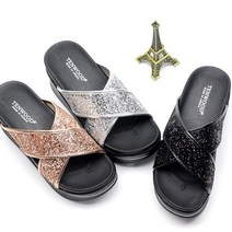 주호슈즈 유명 Y라지 엑스 통굽슬리퍼 7cm굽 쿠션 슬리퍼 여성 실내화 여름휴가 키높이 신발