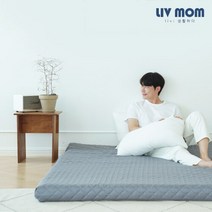 리브맘 7존 누빔 매트리스 토퍼 7cm 퀸, 03.스퀘어네이비, 03.스퀘어네이비