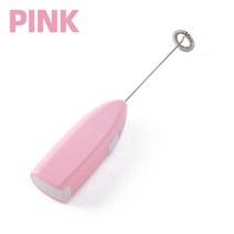 전기 우유 Frother 1 팩 핸드 헬드 배터리 전원 Frother 커피 계란 우유 Frother 주방 도구, 03 Pink