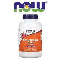 나우푸드 판토텐산 Pantothenic Acid 500mg 비타민B5 판토테닉 애시드 비건 250 베지캡슐