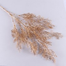 크리스마스꽃꽂이 장미조화 동백꽃조화 1 pc 3 갈래 팬 잎 그물 인공 골드 은행 나무, 08