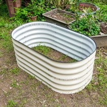 허리편한 조립식 가든베드 틀밭 홈가드닝 플랜터 화분 가든 팜 플랜트 모듈 높이 43cm, 아이보리 화이트 120x60x43cm