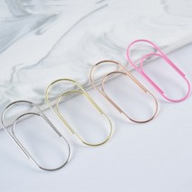 예쁜 컬러 50mm 대형 큰 빅 클립 책갈피 북마크 다이어리 꾸미기 데코 다꾸 문구 촬영 소품 분홍색 핑크, 로즈골드