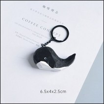 Koteta 귀여운 동물 고래 나무 조각 된 가방 열쇠 고리 배낭 자동차 열쇠 고리에 대 한 수 제 키 체인 액세서리 크리스마스 선물 어덜트용, 한 사이즈