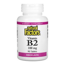 Natural Factors 네츄럴팩터스 비타민 B2 리보플라빈 100mg 90정