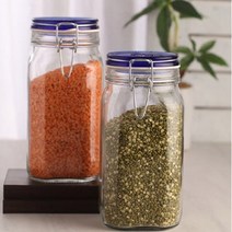 보르미올리로코 피도 블루 1500ml 유리병 밀폐용기 저장 캐닝자