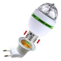 가정용 빔프로젝터 E27 6w 9w 자동 회전 RGB LED 전구 무대 조명 디스코 볼, 9WE27에서 EU로