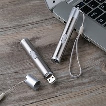 미니 레이저 포인터 펜 USB 충전식 3 1 레드 라이트 + 화이트 LED 토치 UV 손전등 고양이 개 애완 동물 장, 한개옵션0