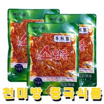[수연중국식품] 중국간식 소심줄 연변맛소힘줄, 3봉, 180g