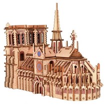 3d입체퍼즐 우드퍼즐 3d 나무 퍼즐 파리 대성당 diy jigsaw wooden 3d 건물 모델 장난감