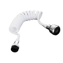 휴대용샤워기 캠핑샤워기 이동식샤워기 홈 주방 수도꼭지 확장 튜브 720 ° 회전 개폐식 스플래시 방지 폼 헤드 확장 호스 익스텐더, 하얀