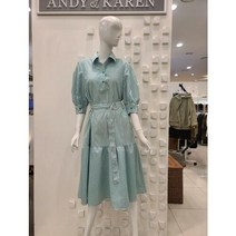 에이렌(ayren) 앤디앤카렌 퍼프 마린 걸스 밑단 플레어 롱 원피스 NK3OP014
