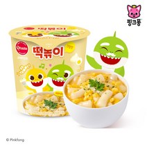 핑크퐁 아기상어 크림 떡볶이 / 컵떡볶이 / 아이간식 / 간편식, 12개, 102g