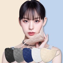 바반트 컬러 노제 마스크 10매 새부리형 체크 패턴, 대형(성인남성 추천), 바반트 네이비 10매