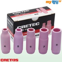 크레토스 티그(TIG) 알곤토치 세라믹노즐 350A 일반 (10개 1박스), 10N46, 1박스