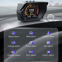 gps측량기 gpsA450 Car HUD Head Up Display Gauge OBD2 GPS MEMS Multifunction Dashboard Digital Speedo, 한개옵션0