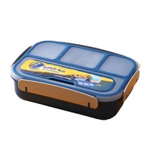 휴대용 도시락 컨테이너 점심 컨테이너 과일 보관 상자 과일 컨테이너 피크닉 캠핑을위한 식품 보관 용기, 푸른, 22.5cmx16cmx8cm, PP