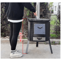 가마솥 화덕 강철판 업소용 캠핑 난로 야외용 받침대, 43cm40cm 파이프 액세서리