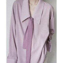 Z3JC 여성 연분홍 퍼플 빅팁 브이넥 긴팔 이너 봄가을 루즈핏 기질 레깅스 블라우스 여성 셔츠